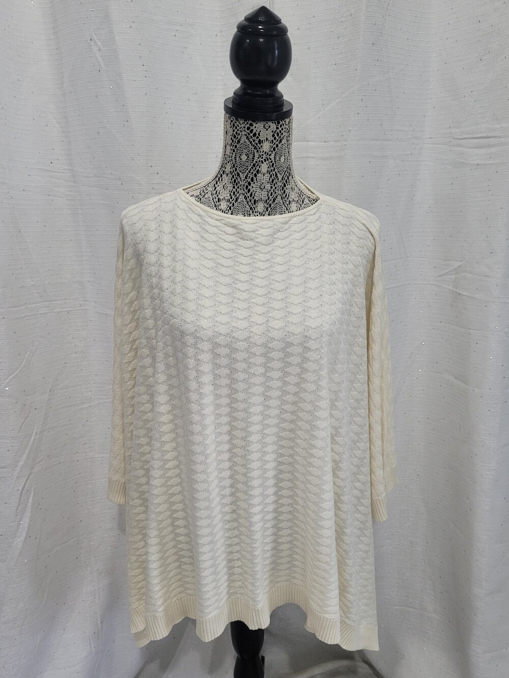 Lululemon Divinity Poncho Sweater Shawl Wrap Light Ivory Women's One Size